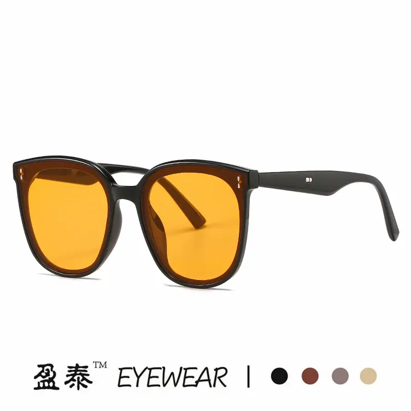 Women UV Sunglasses Black Frame Orange Lens - Image 15