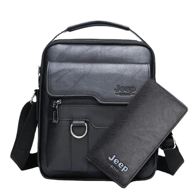 Retro Men's Shoulder Bag with Pocket Set Brown - Image 20