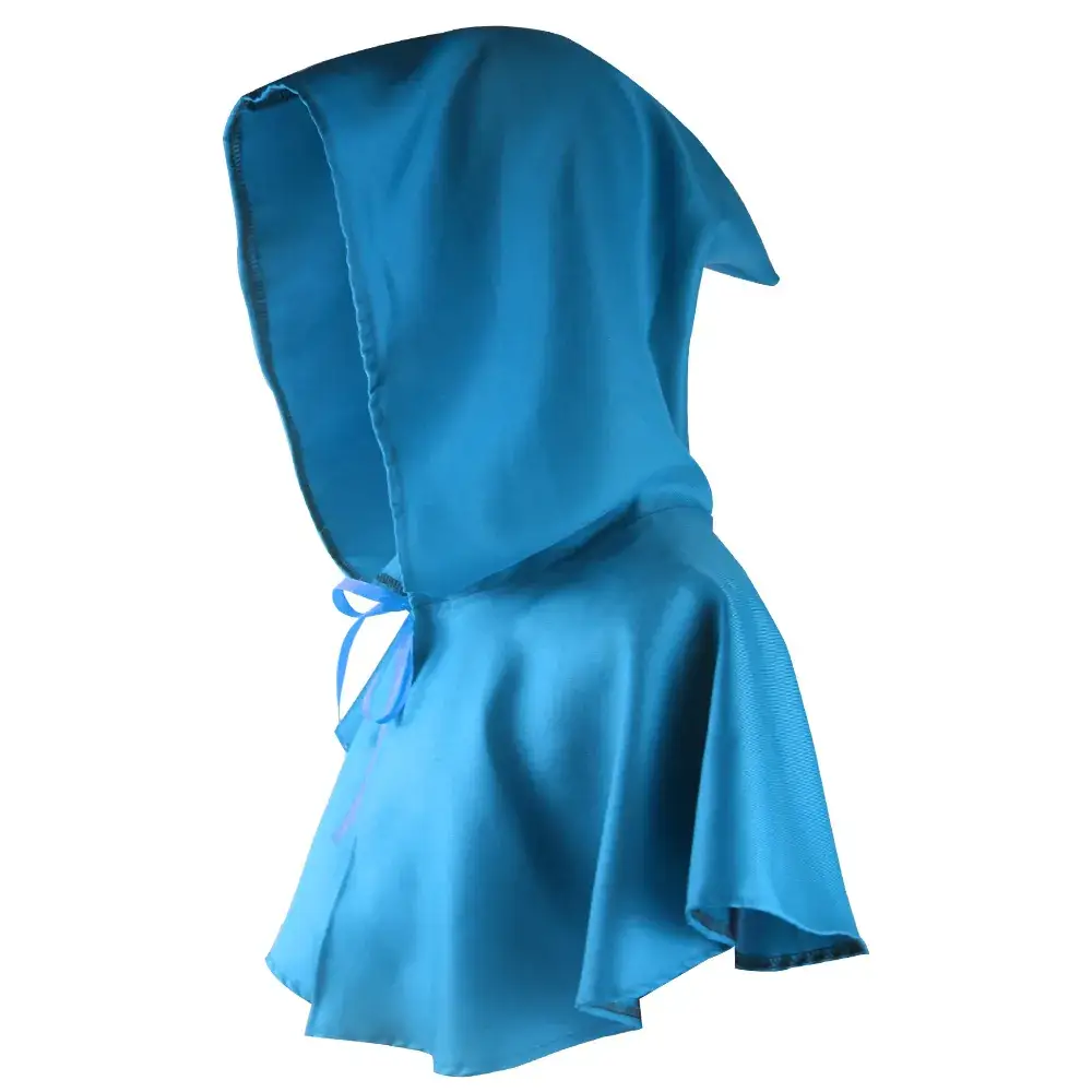 Black Medieval Hooded Cloak Cosplay Costume - Image 9