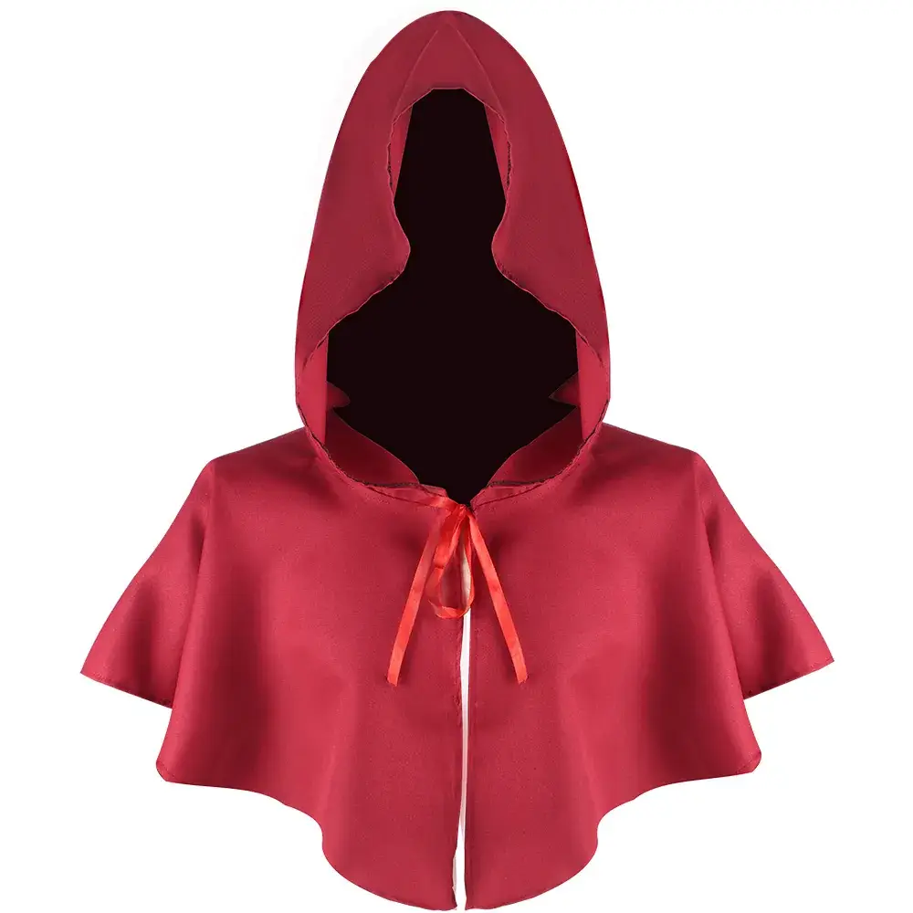 Black Medieval Hooded Cloak Cosplay Costume - Image 11
