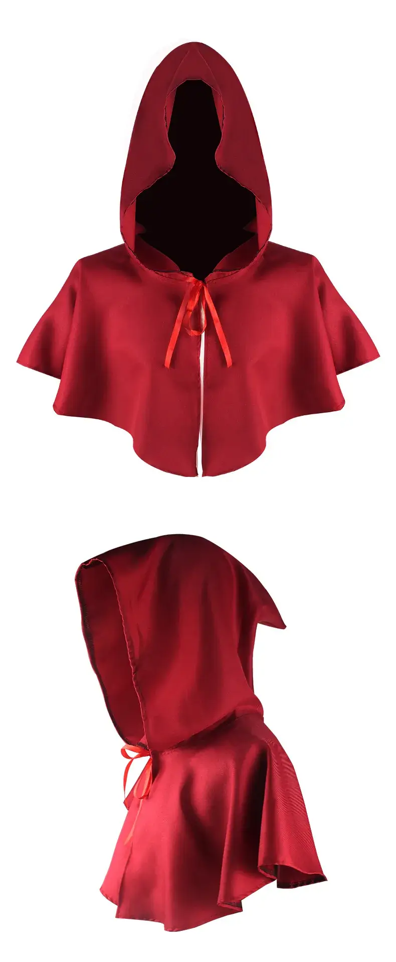 Black Medieval Hooded Cloak Cosplay Costume — feature 6