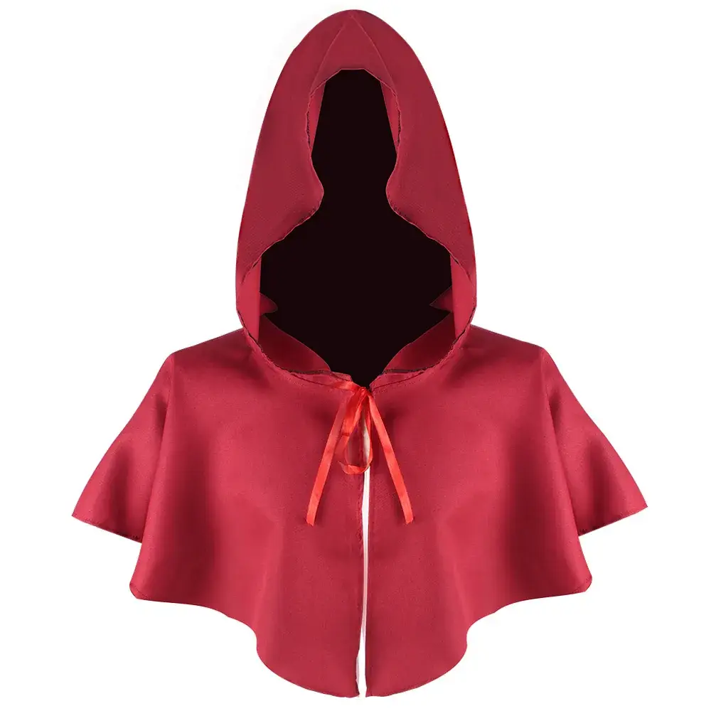 Black Medieval Hooded Cloak Cosplay Costume - Image 3