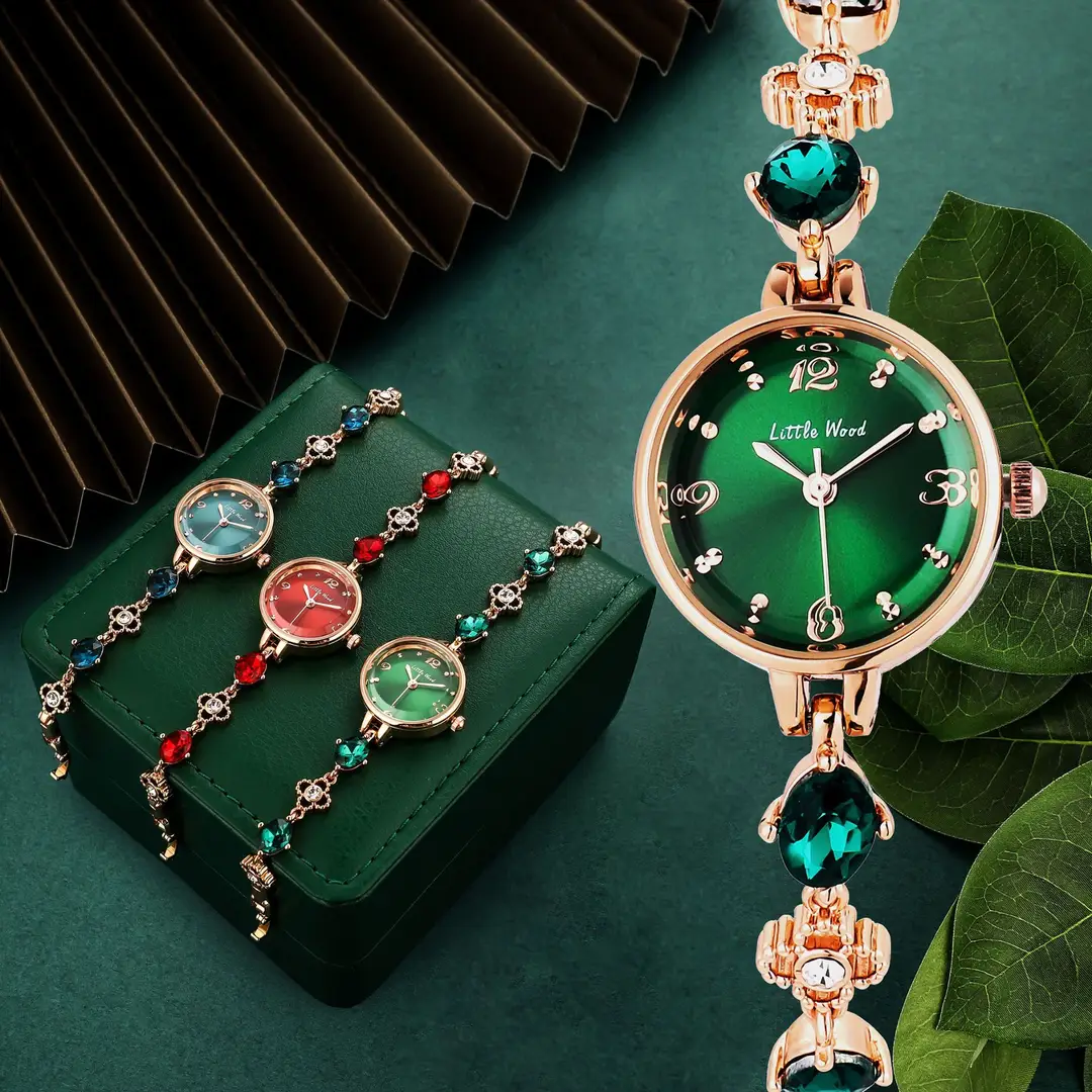 New Emerald Green Women's Watch, Light Luxury Niche Trendy Ladies' Wristwatch, Gift for Students, High Aesthetic Value, Waterproof Watch - Image 4