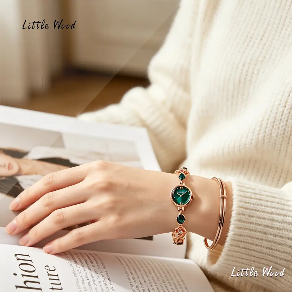 New Emerald Green Women's Watch, Light Luxury Niche Trendy Ladies' Wristwatch, Gift for Students, High Aesthetic Value, Waterproof Watch - Image 5