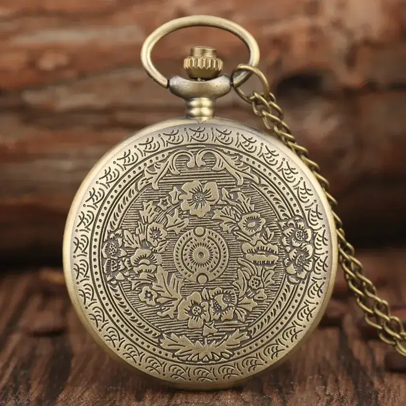 Bronze 93/4 Platform Quartz Pocket Watch Necklace — feature 2