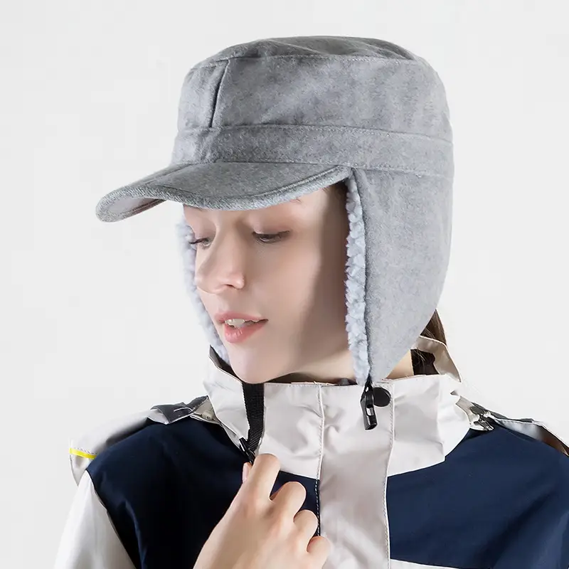 Men's Windproof Wool Hat Winter Warm Duck Tongue - Image 5