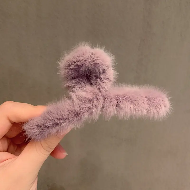 Black Plush Hairpin with "NEW" Embroidery for Girls - Image 56