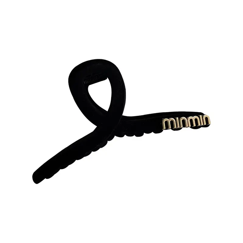 Black Velvet Shark Clip Hair Accessory for Women - Image 17