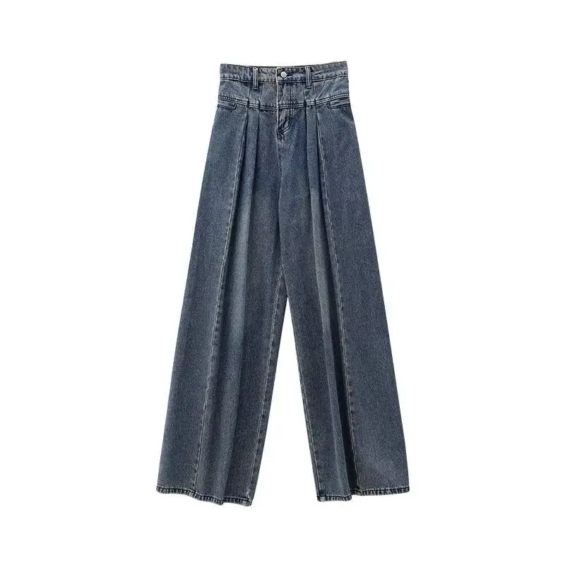 Large Vintage Washed Wide Leg Jeans Women — feature 6