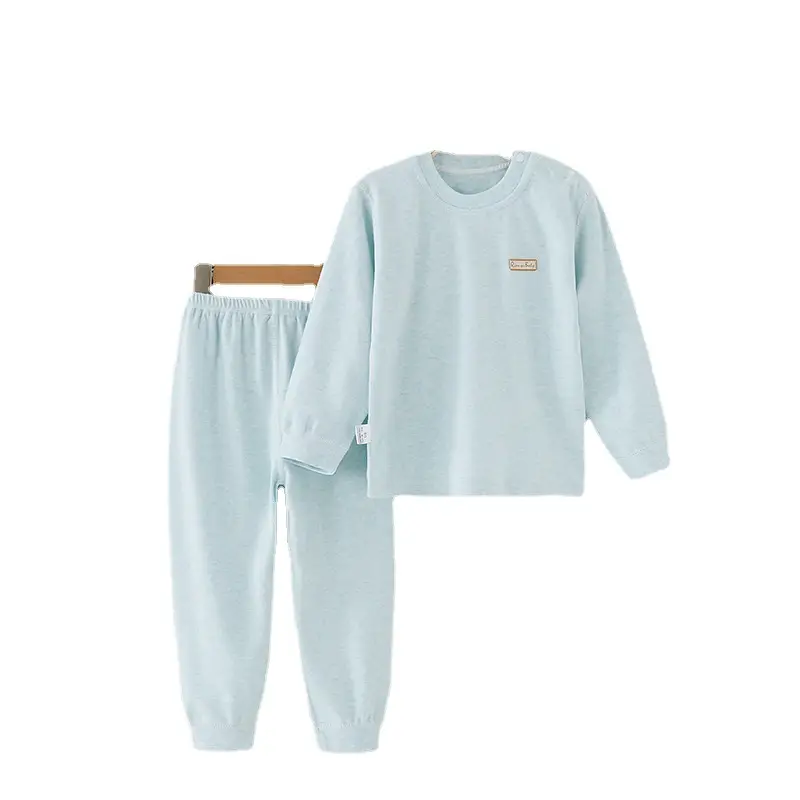 Children Pure Cotton Shvelvet Suit Light Blue Autumn Winter - Image 21