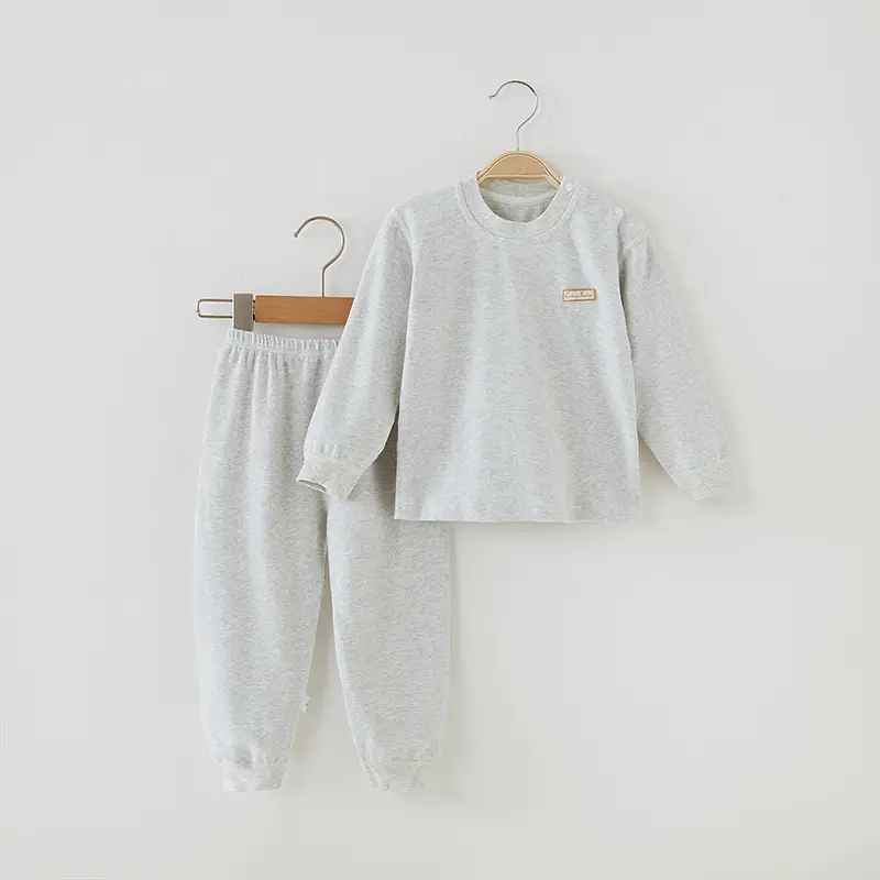 Children Pure Cotton Shvelvet Suit Light Blue Autumn Winter - Image 12