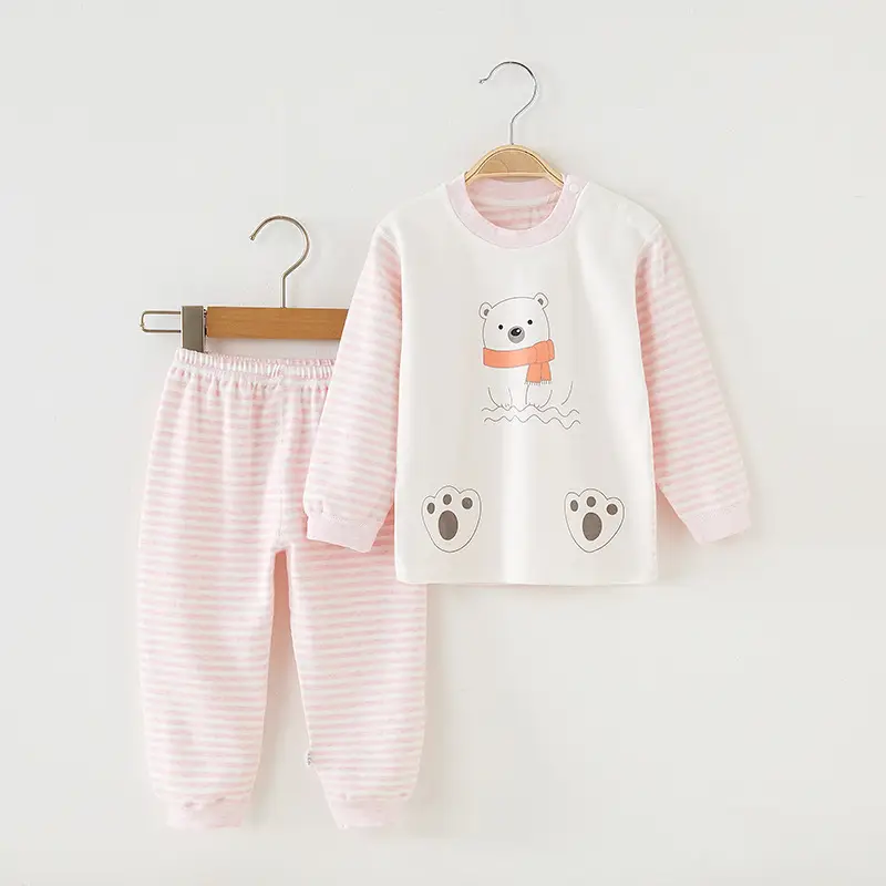 Children Pure Cotton Shvelvet Suit Light Blue Autumn Winter - Image 14