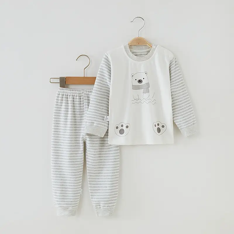 Children Pure Cotton Shvelvet Suit Light Blue Autumn Winter - Image 16