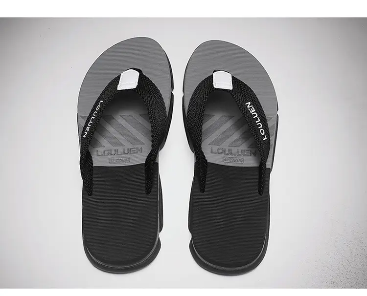 Men's Black Casual Sandals with Brand Logo — feature 4