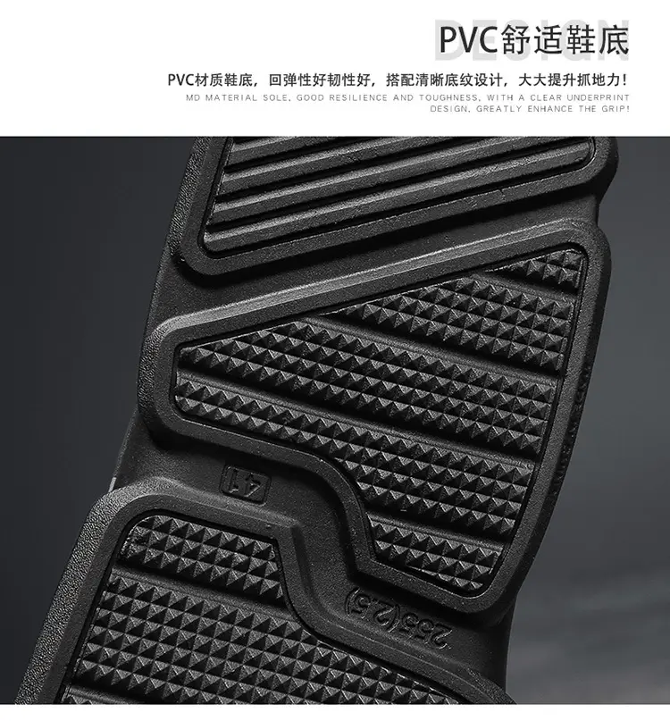 Men's Black Casual Sandals with Brand Logo — feature 6