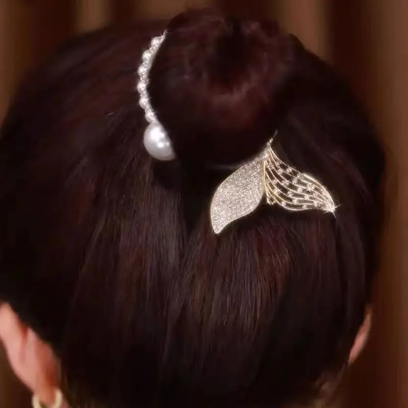 New Fishtail Pearl Hairpin for Women - Image 2
