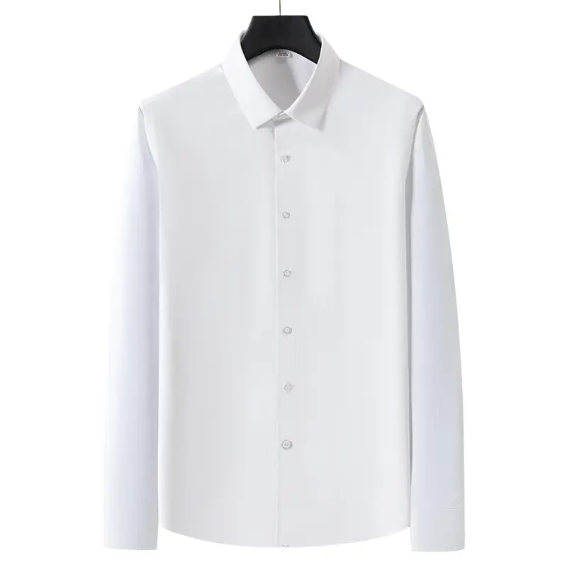 Big Red Bamboo Fiber Slim Fit Long Sleeve Shirt for Men - Image 11