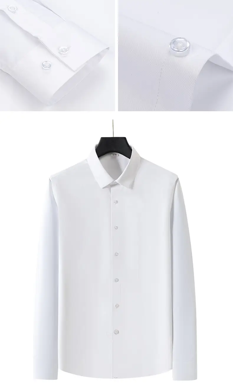 Big Red Bamboo Fiber Slim Fit Long Sleeve Shirt for Men — feature 11
