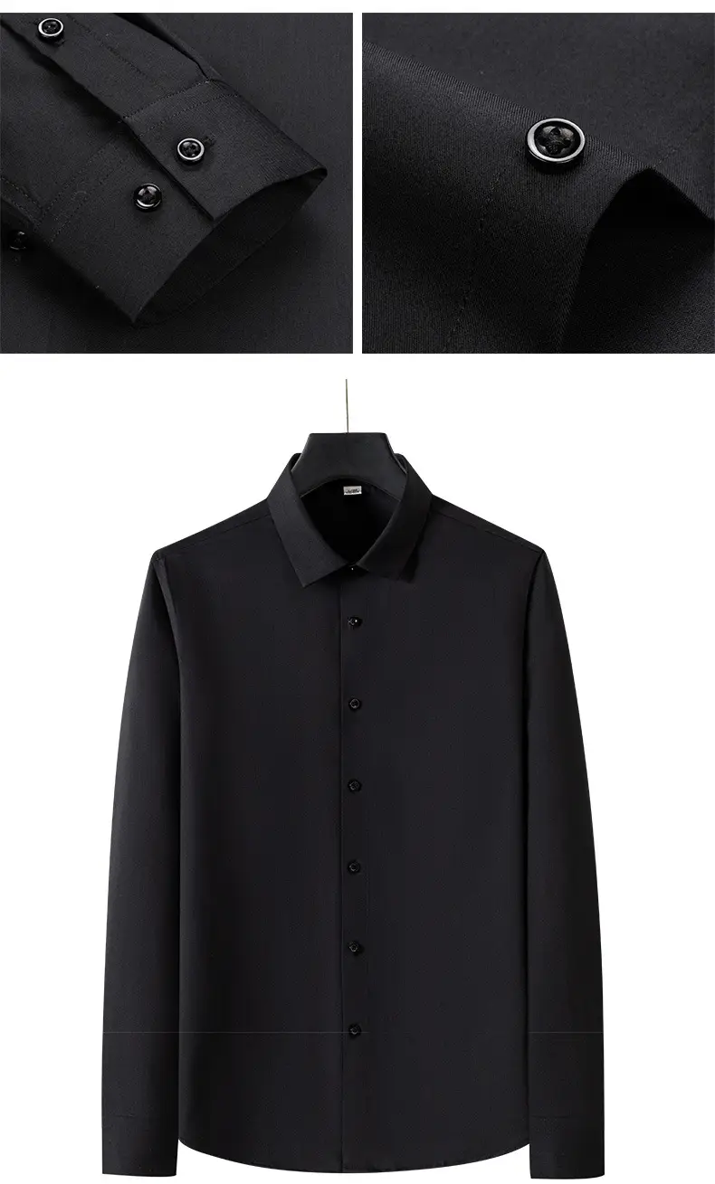 Big Red Bamboo Fiber Slim Fit Long Sleeve Shirt for Men — feature 23