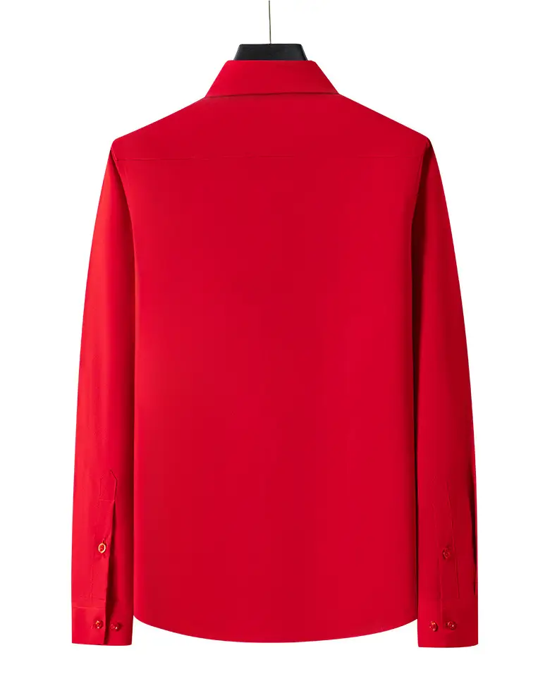 Big Red Bamboo Fiber Slim Fit Long Sleeve Shirt for Men — feature 27