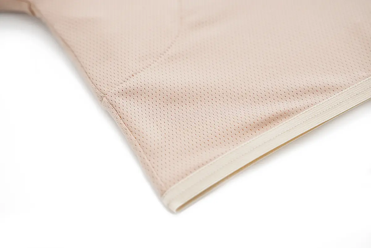 Sweat-proof armpit vest with sweat absorber and chicken collar — feature 9