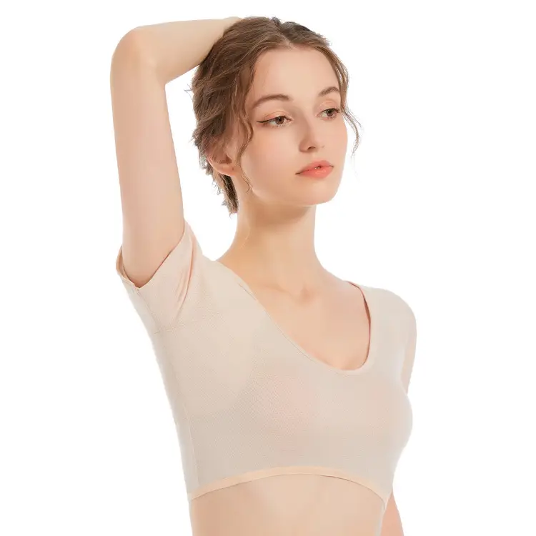 Sweat-proof armpit vest with sweat absorber and chicken collar - Image 2
