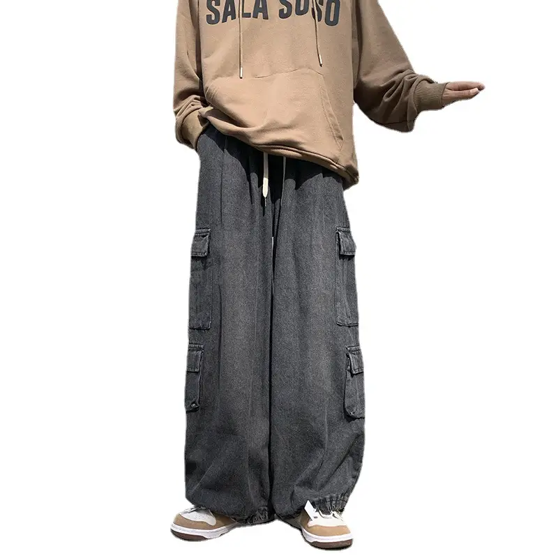 Men's Wide-leg Cowboy Foot Pants Autumn Winter Hong Kong Style - Image 7