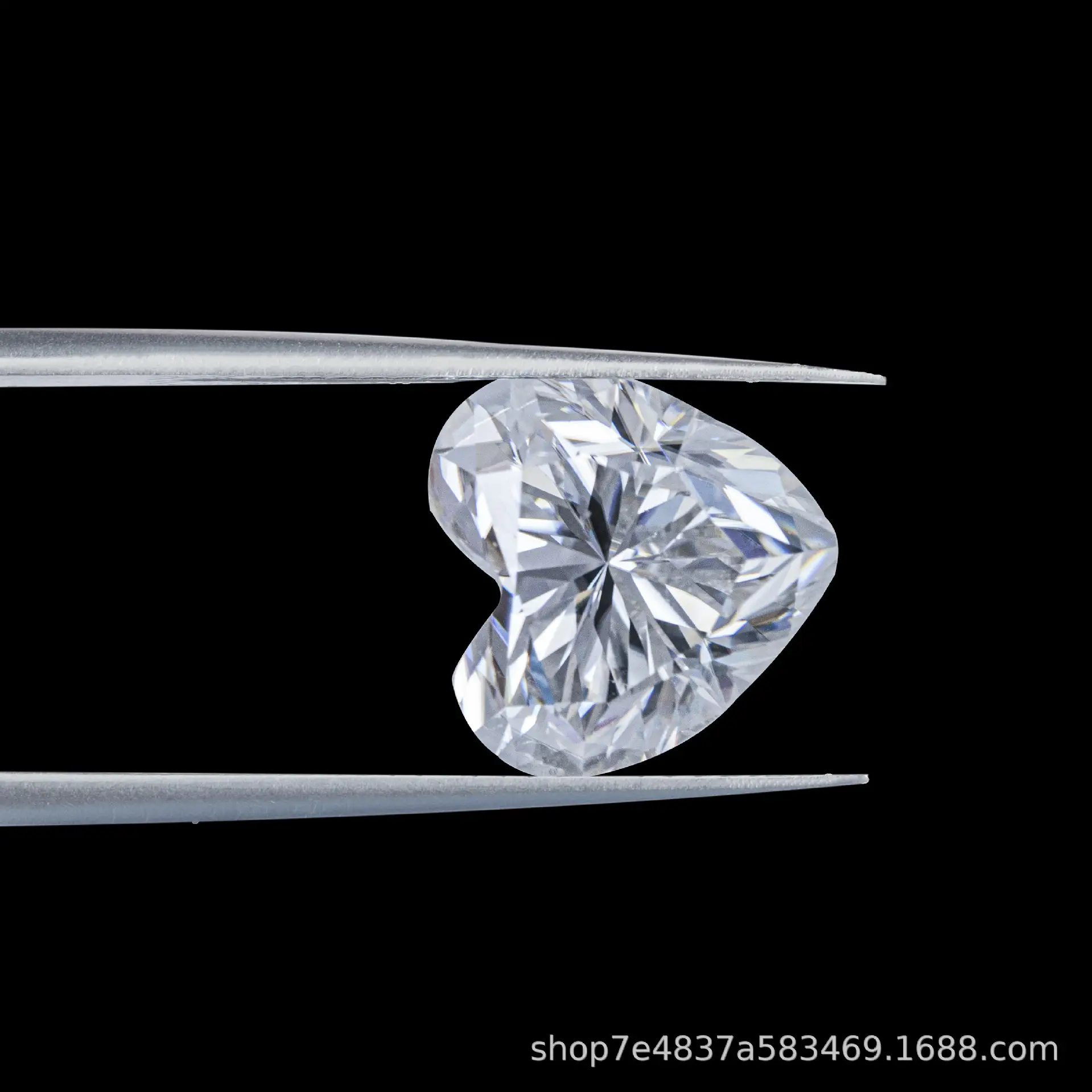 Love Def Heart Moissanite Stone White Pointed Bottom - Image 2