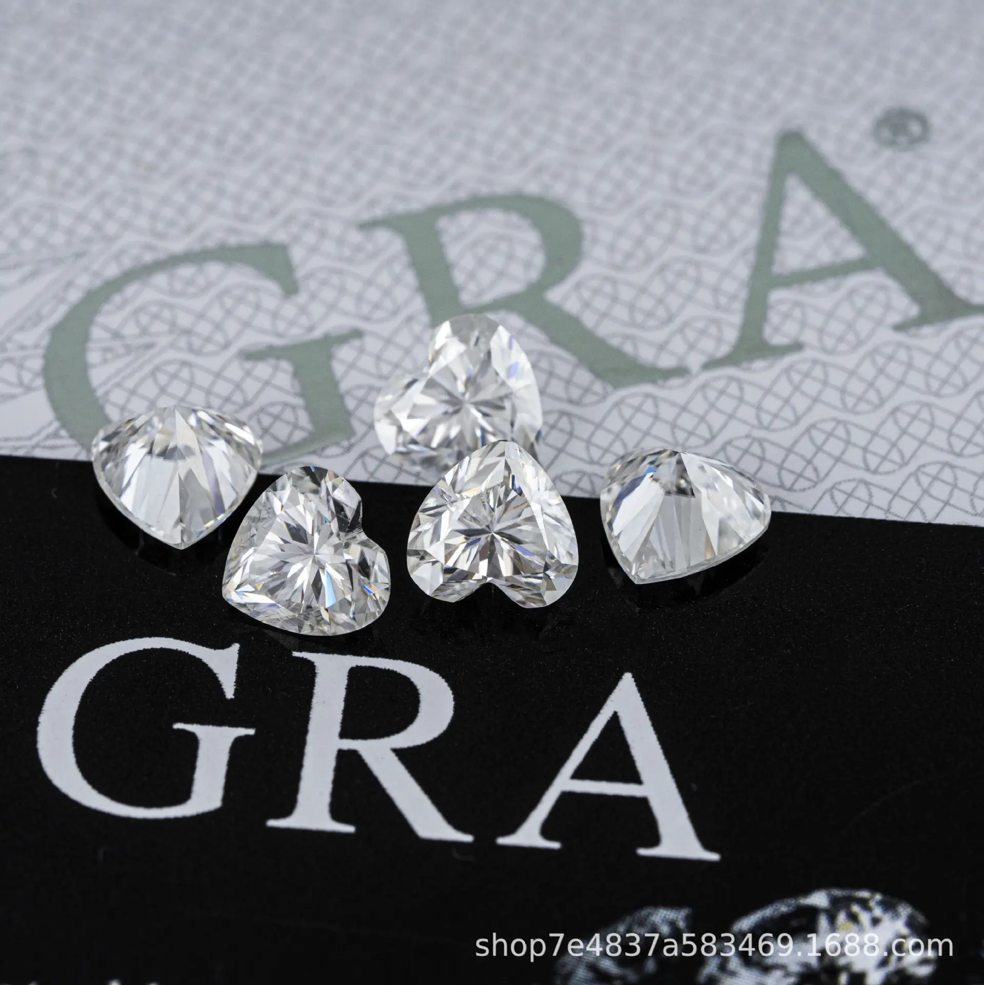 Love Def Heart Moissanite Stone White Pointed Bottom - Image 4
