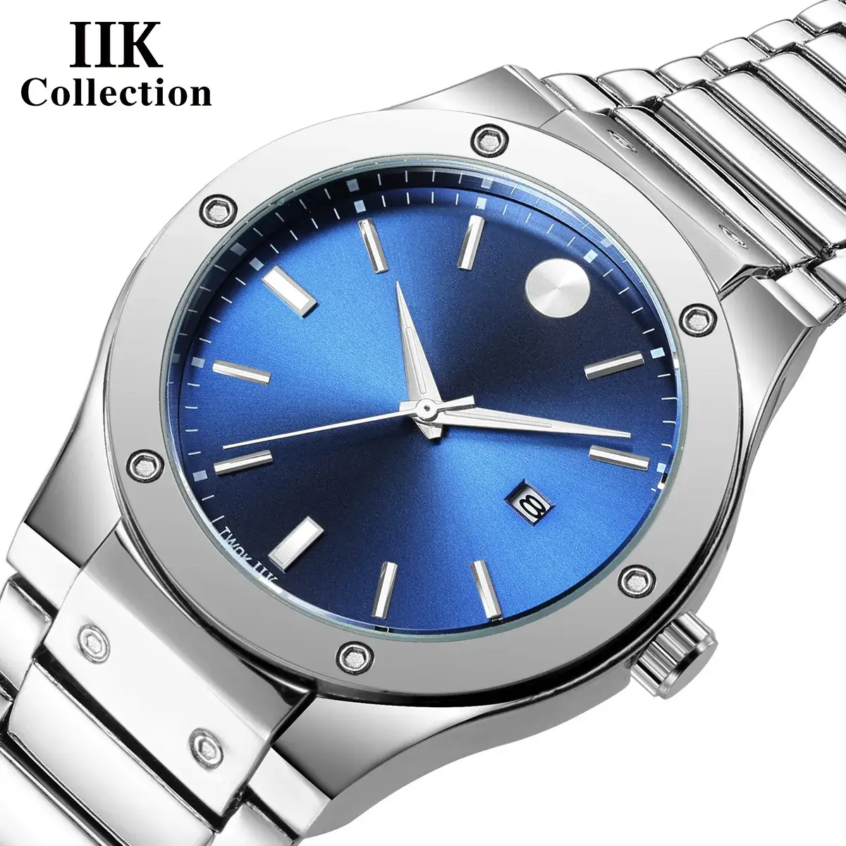 2022 Men's Black Quartz Watch Waterproof Fashion Business Calendar - Image 7