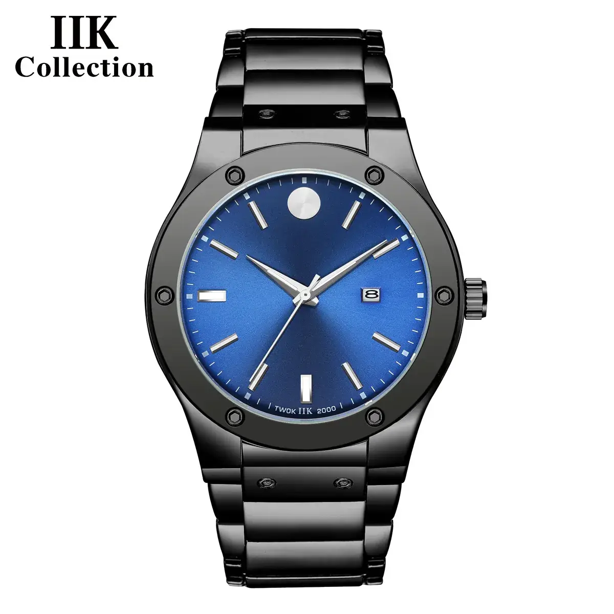 2022 Men's Black Quartz Watch Waterproof Fashion Business Calendar - Image 4