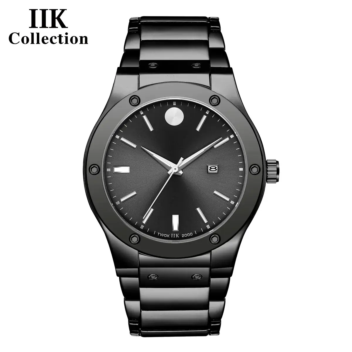 2022 Men's Black Quartz Watch Waterproof Fashion Business Calendar - Image 5