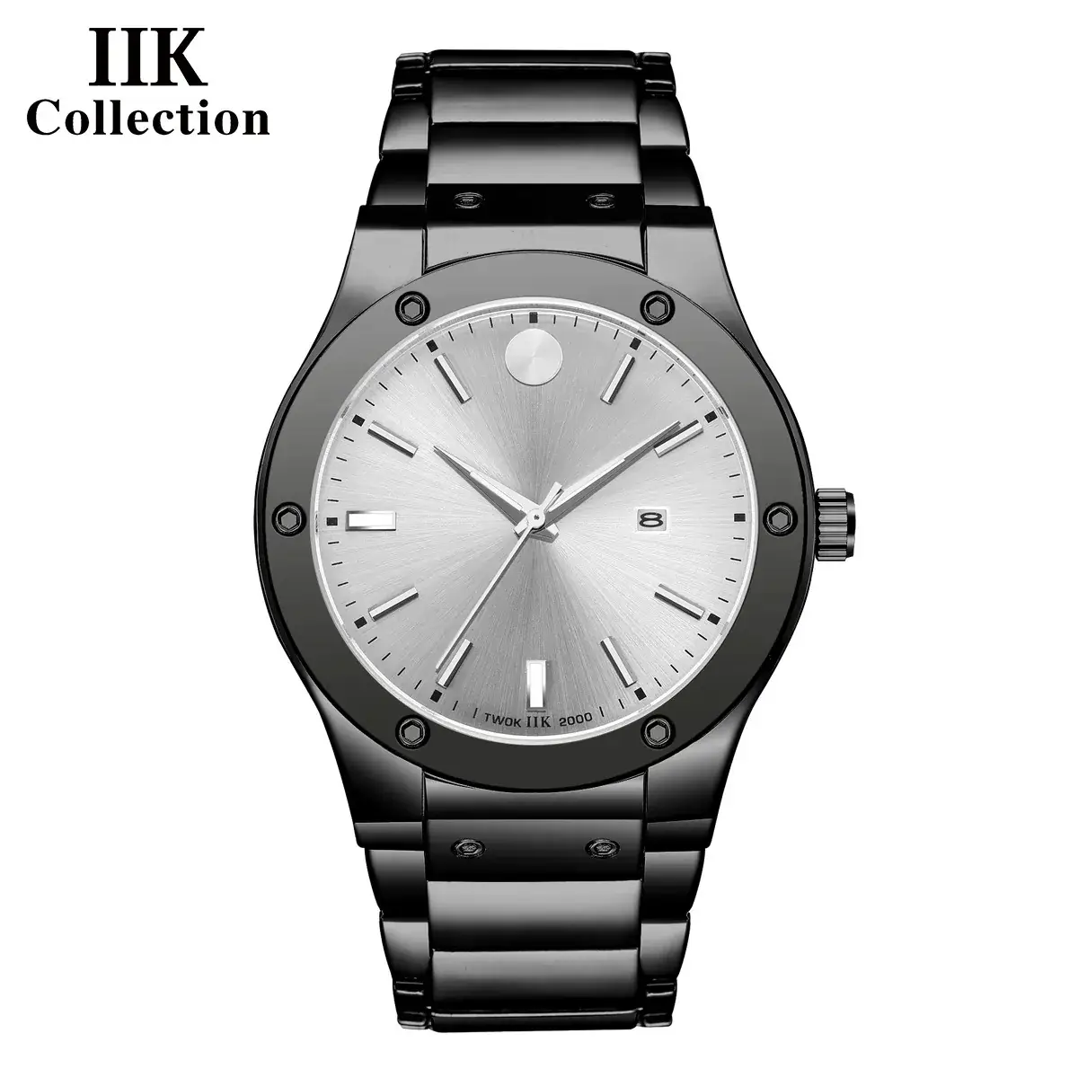 2022 Men's Black Quartz Watch Waterproof Fashion Business Calendar - Image 6