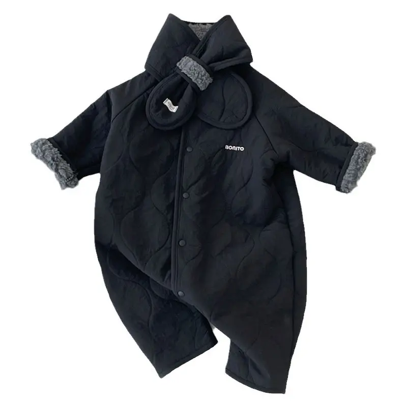 Korean Style Baby Fleece Lined Warm Winter Suit - Image 6