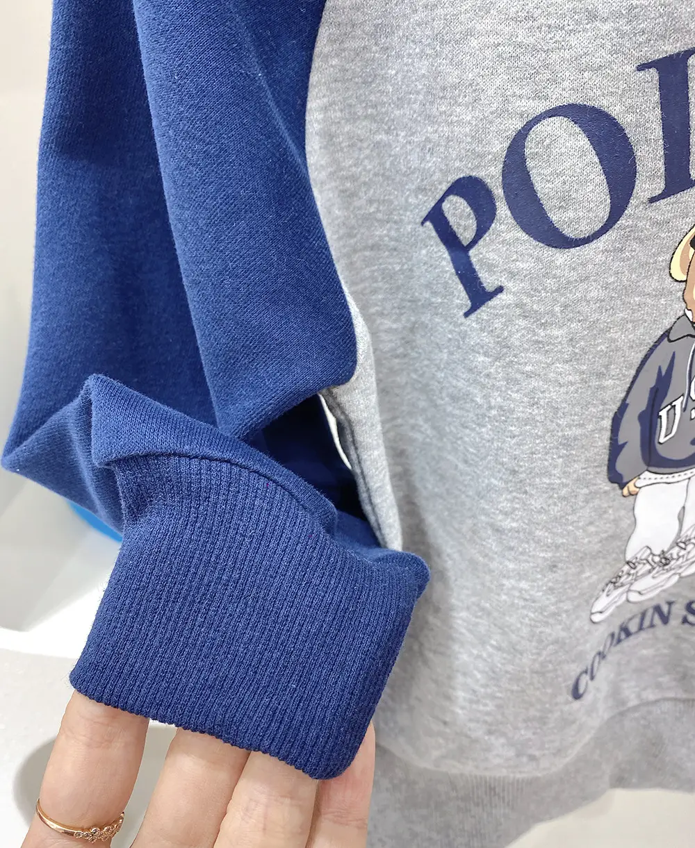 Children's Polo Vear Hoodie Set Green Blue Cartoon Hooded Sweatshirt — feature 6