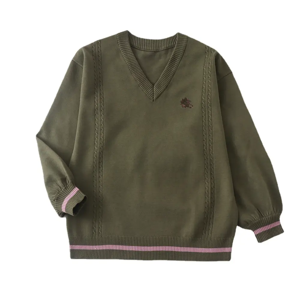 Japanese JK uniform genuine pullover V-neck sweater - Image 5