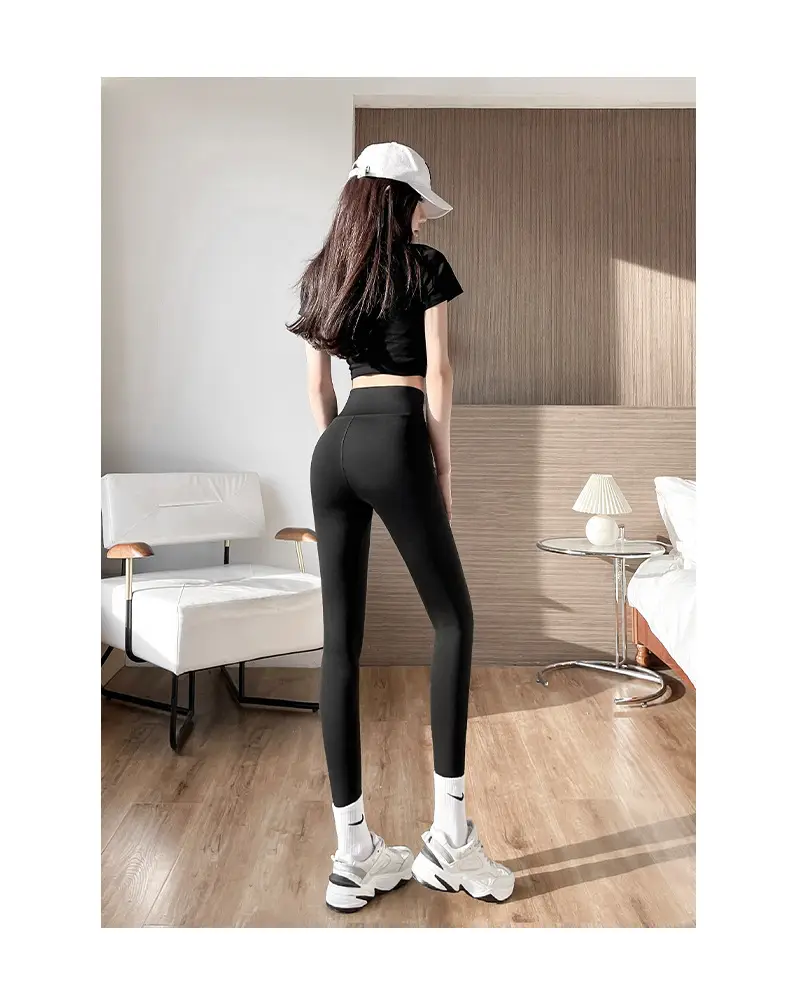 Women's Black Shark Pants High Waist Fitness Leggings — feature 15