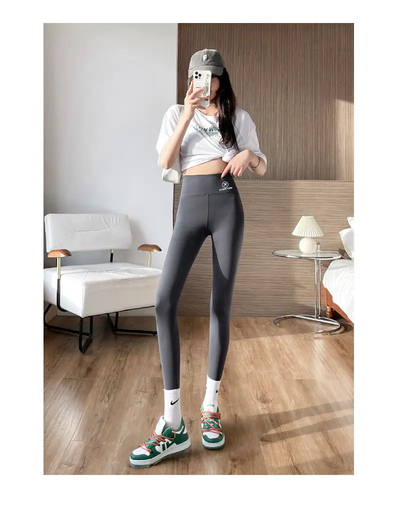 Women's Black Shark Pants High Waist Fitness Leggings — feature 17
