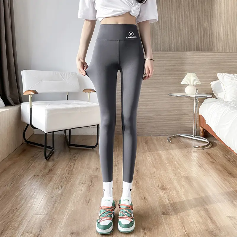 Women's Black Shark Pants High Waist Fitness Leggings - Image 2