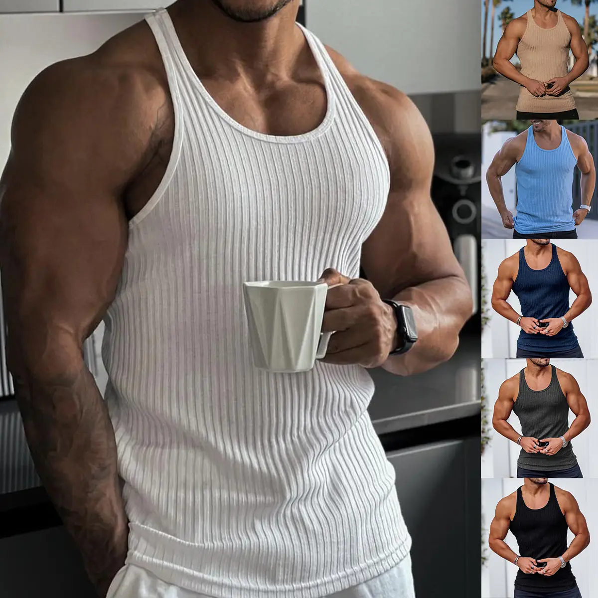Men's Navy Long Sleeve T-Shirt Pullover Winter Pullover — feature 2