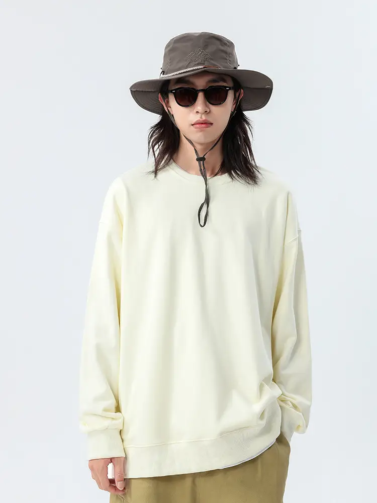 Terry Cotton Oversized Green Sweatshirt Plus Size - Image 37