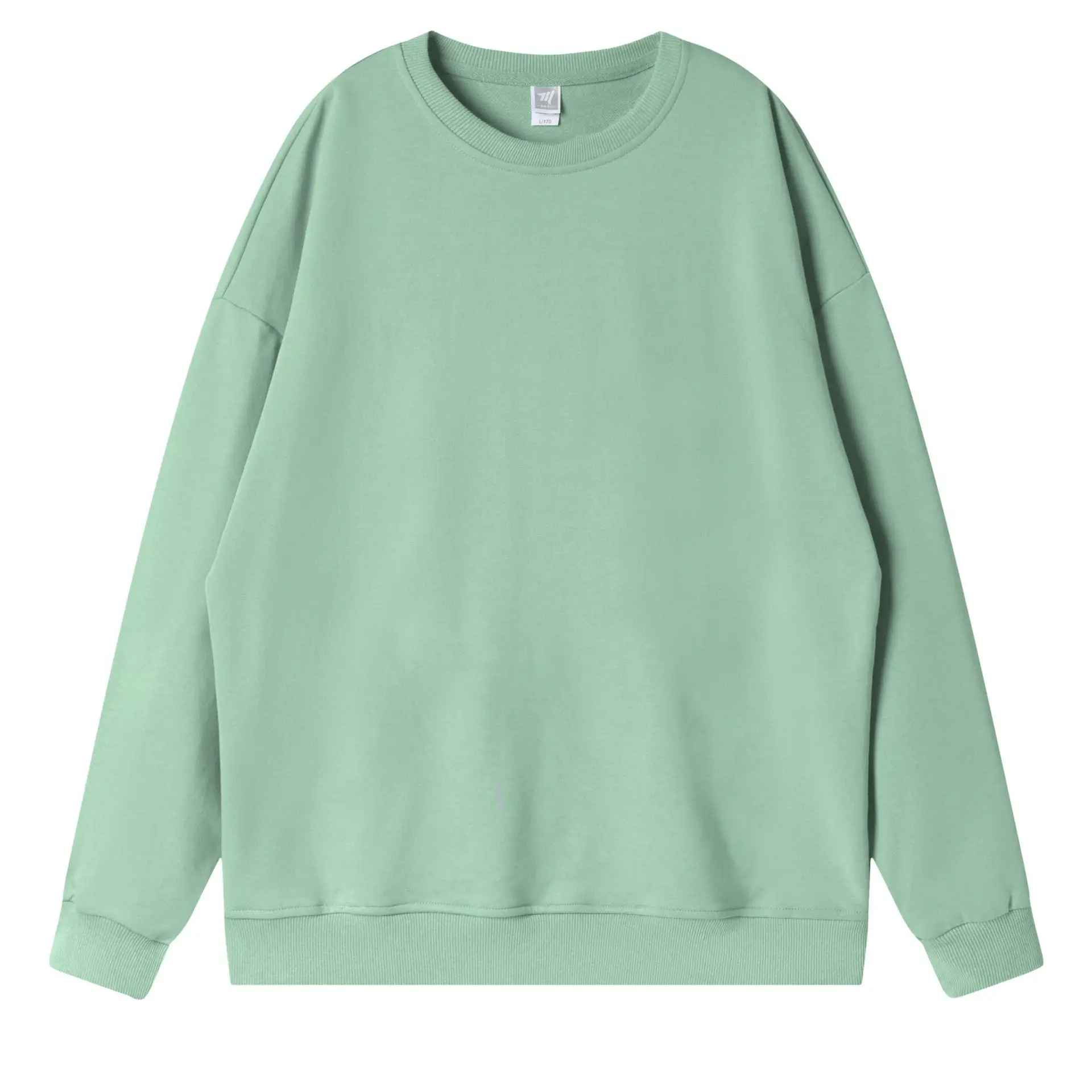 Terry Cotton Oversized Green Sweatshirt Plus Size - Image 19