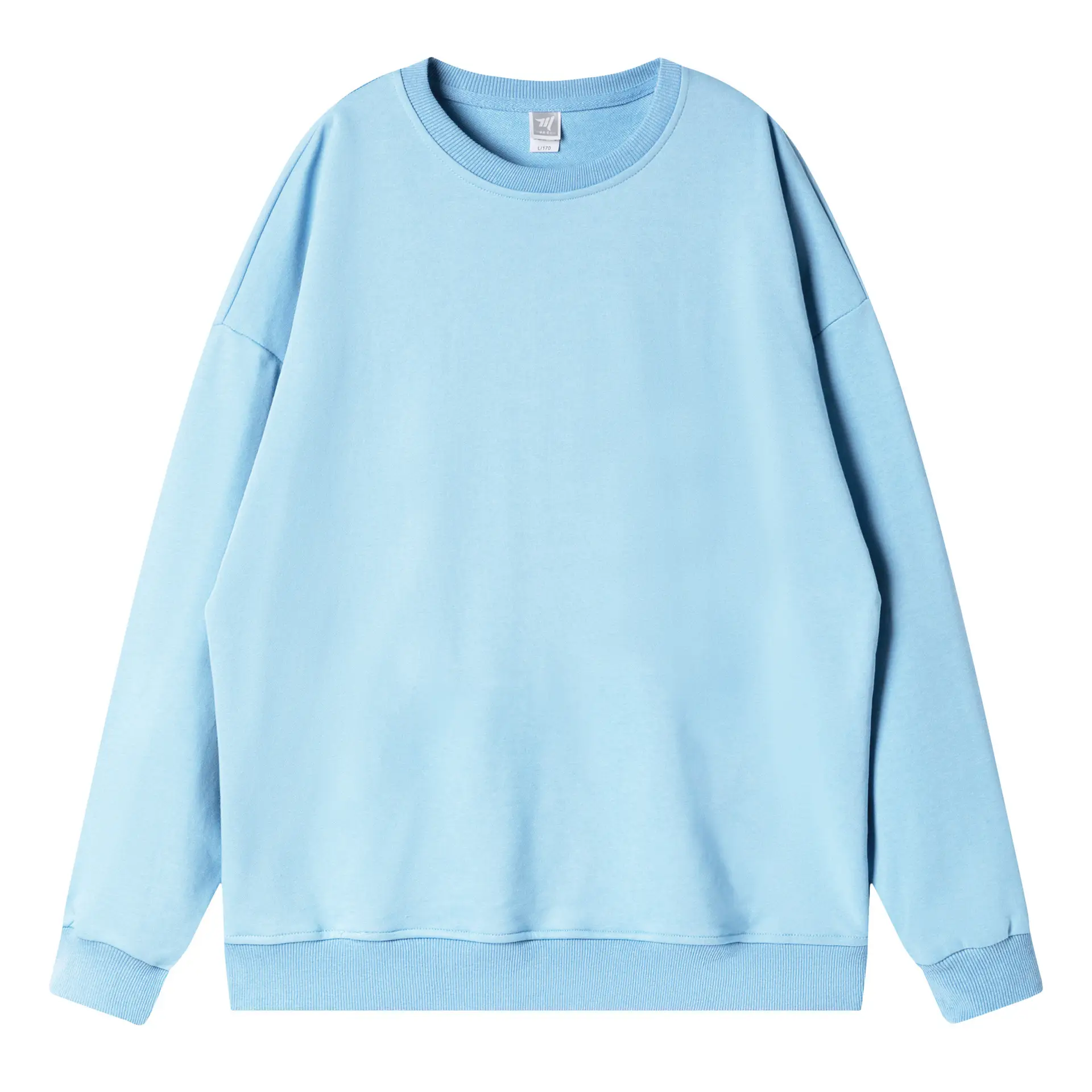 Terry Cotton Oversized Green Sweatshirt Plus Size - Image 21