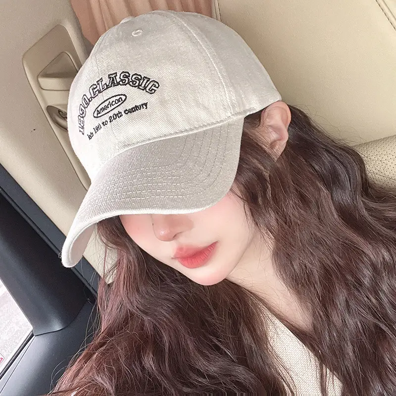 Women Baseball Cap Blue Pure Cotton Autumn Winter - Image 3