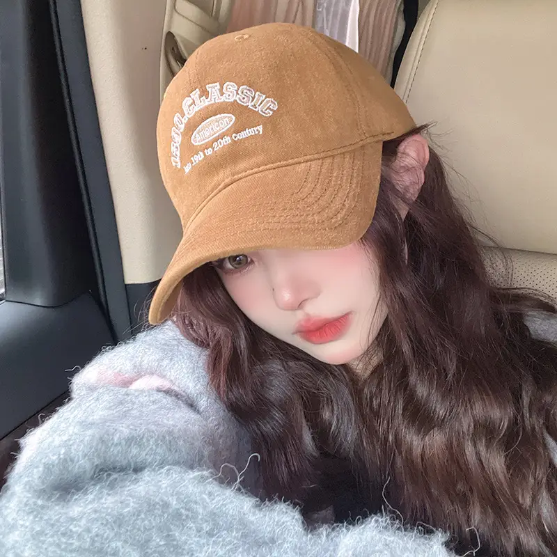 Women Baseball Cap Blue Pure Cotton Autumn Winter - Image 4