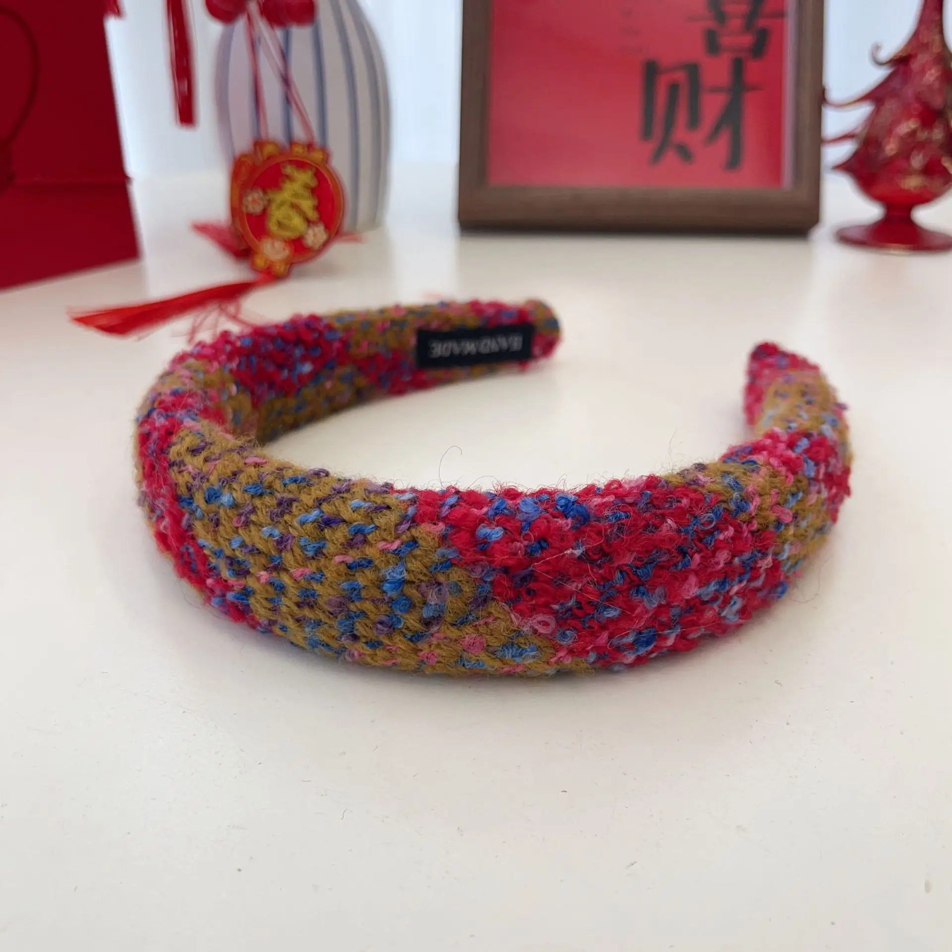 Red Band Wide Bristled Hair Pressing Headband for Women - Image 13