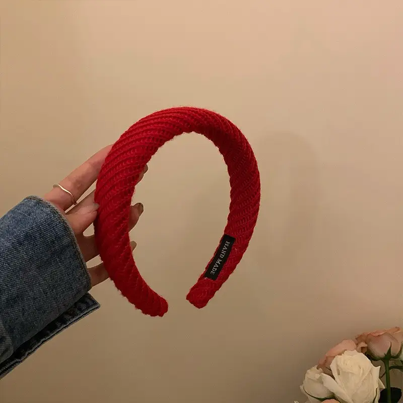 Red Band Wide Bristled Hair Pressing Headband for Women - Image 21