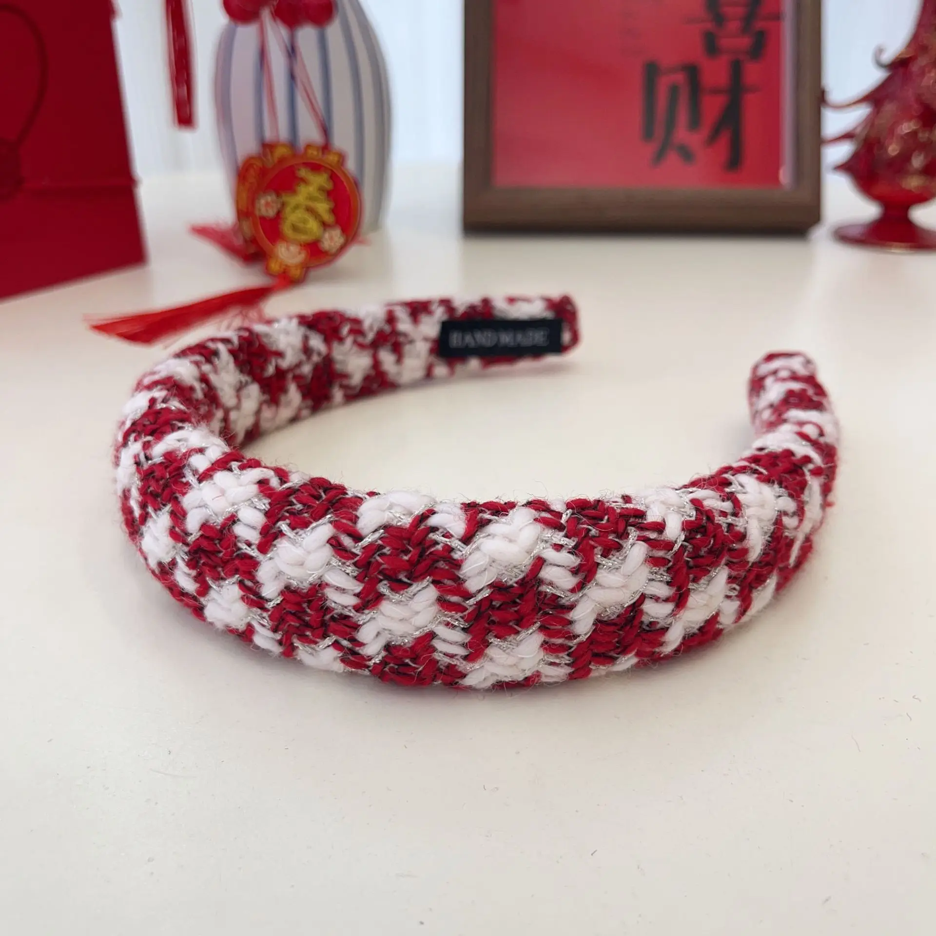 Red Band Wide Bristled Hair Pressing Headband for Women - Image 8