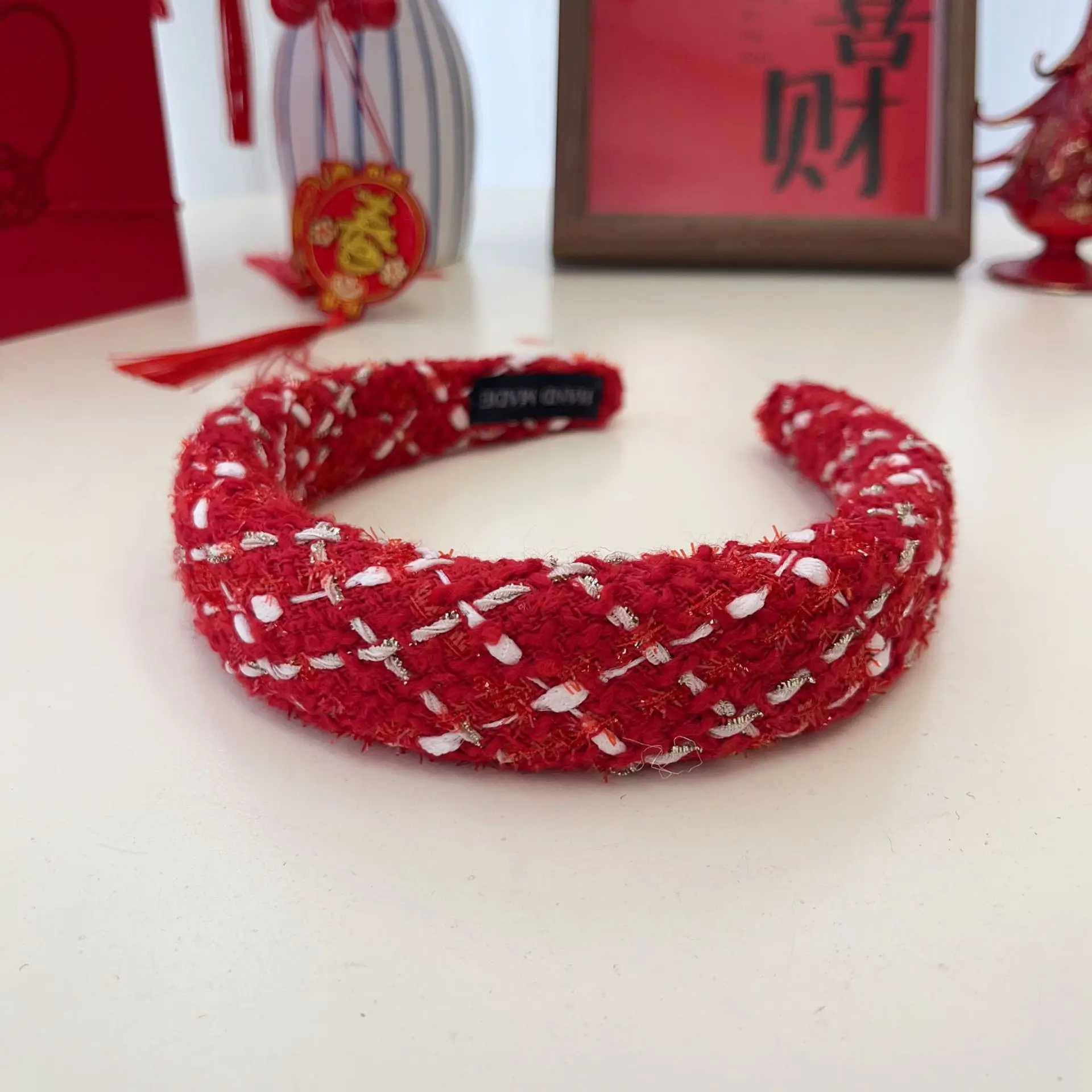 Red Band Wide Bristled Hair Pressing Headband for Women - Image 9