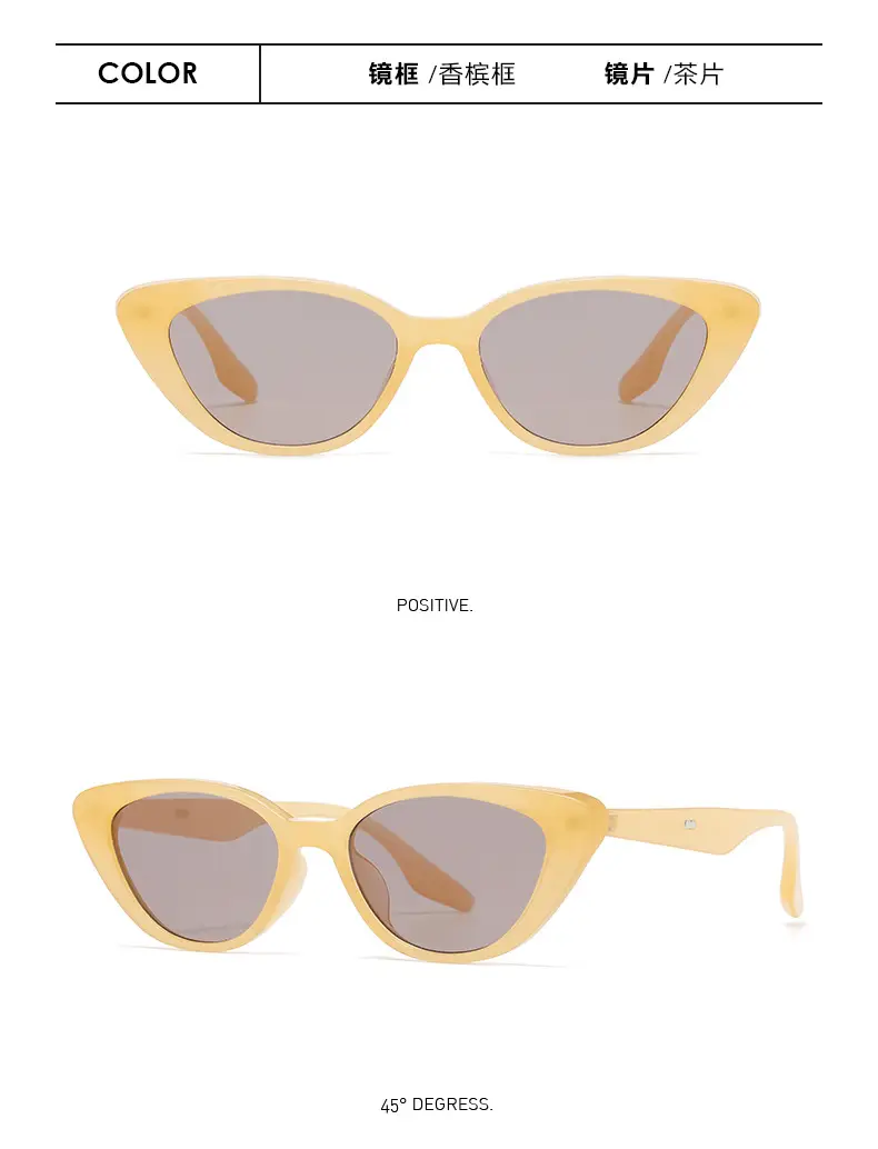 Women's Cat Eye Sunglasses Yellow Frame — feature 10